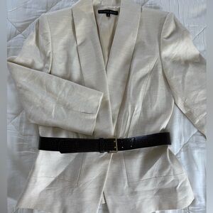 Antonio Melani Linen Blend Blazer with Belt